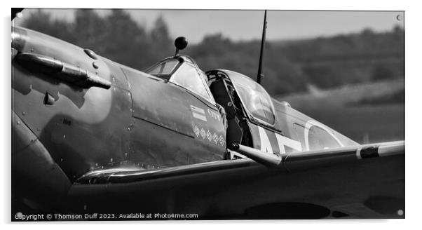 Supermarine Spitfire Vb AE-A Acrylic by Thomson Duff