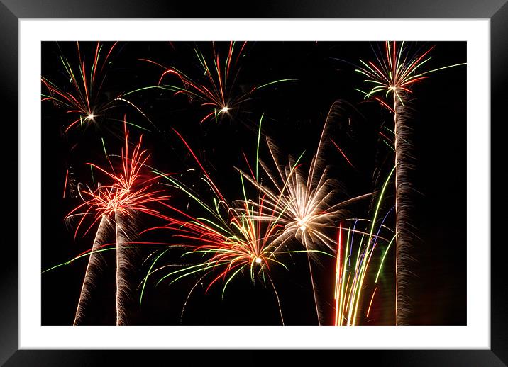 Fireworks Framed Mounted Print by Pete Hemington