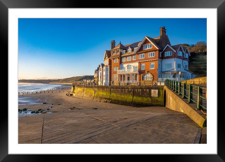 Welcome To Sandsend Framed Mounted Print by Steve Smith