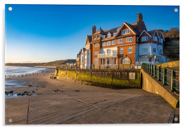Welcome To Sandsend Acrylic by Steve Smith