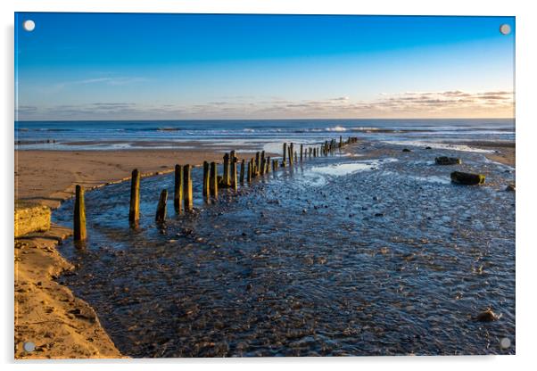 Sandsend Beach Acrylic by Steve Smith