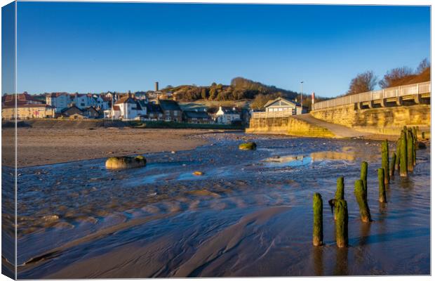 Sandsend Yorkshire Canvas Print by Steve Smith