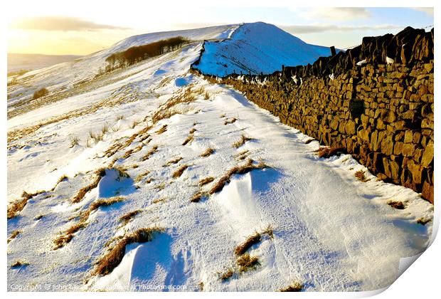 Rushup Edge, Derbyshire, UK. Print by john hill