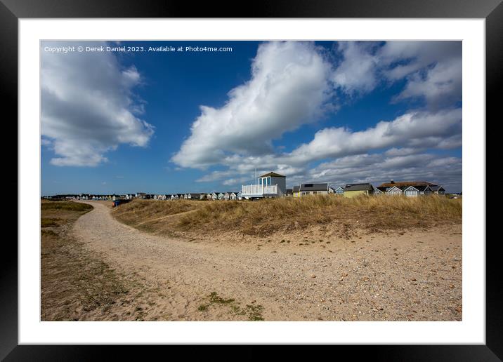 Colourful Cabins on the Coast Framed Mounted Print by Derek Daniel
