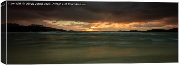 Serene Sunset on Trearddur Bay Canvas Print by Derek Daniel
