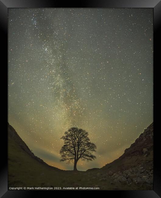 Sycamore Gap Milky Way Framed Print by Mark Hetherington