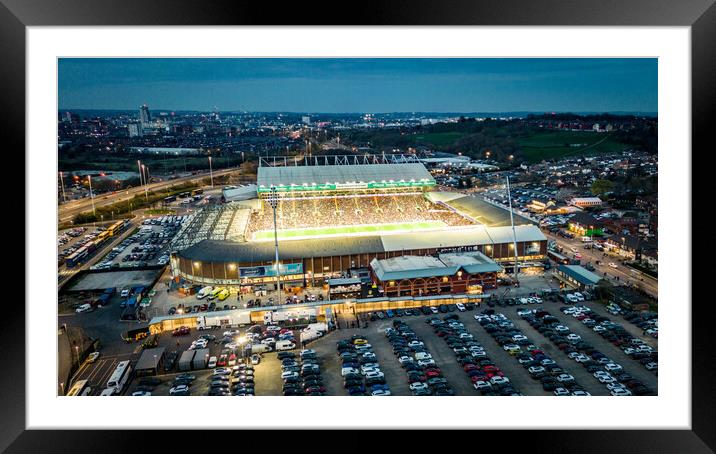Elland Road Football Stadium Framed Mounted Print by Apollo Aerial Photography