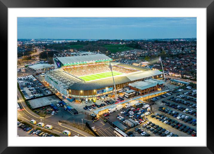Leeds United Capacity Crowd Framed Mounted Print by Apollo Aerial Photography