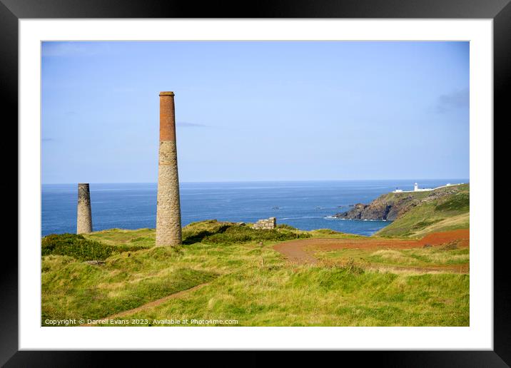 Two Chimneys and a Lighthouse Framed Mounted Print by Darrell Evans