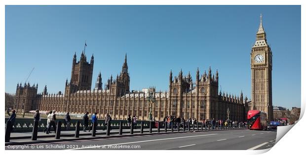 Big Ben and  houses of parliament  Print by Les Schofield