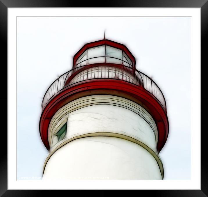 Marblehead Lighthouse Framed Mounted Print by Kathleen Stephens