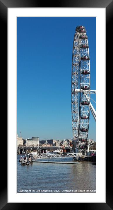 The Majestic London Eye Framed Mounted Print by Les Schofield