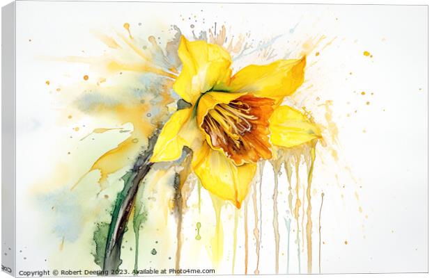 Daffodil Canvas Print by Robert Deering