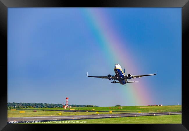 Leaving the Rainbow Framed Print by Darrell Evans