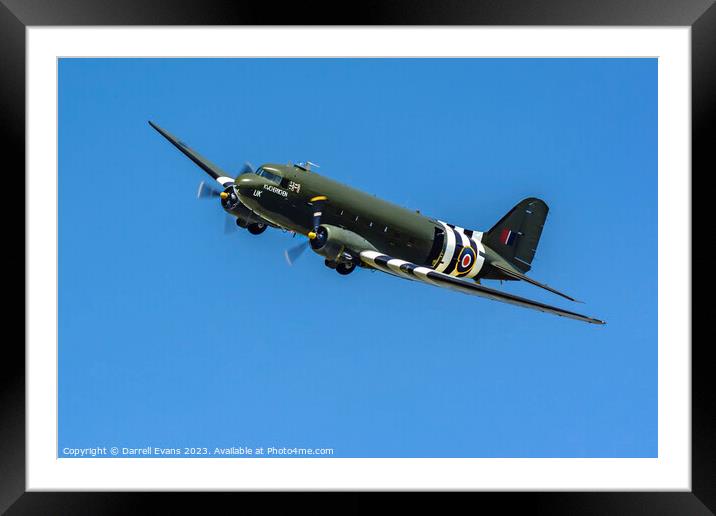 Fly By Framed Mounted Print by Darrell Evans