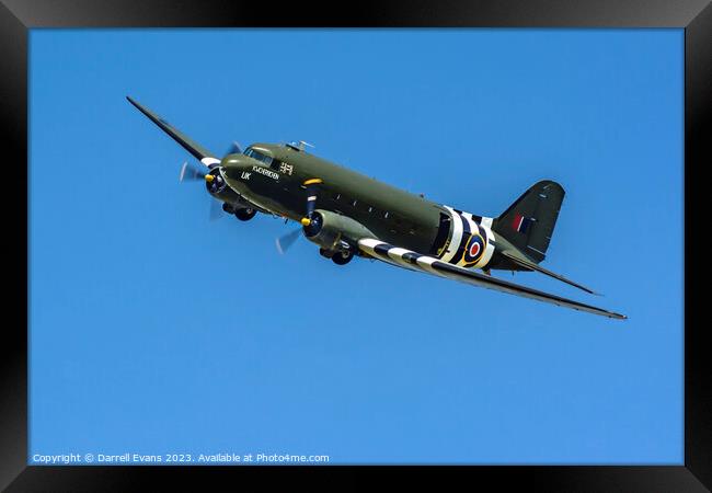 Fly By Framed Print by Darrell Evans