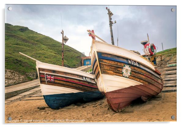 Beached at North Landing Acrylic by Darrell Evans