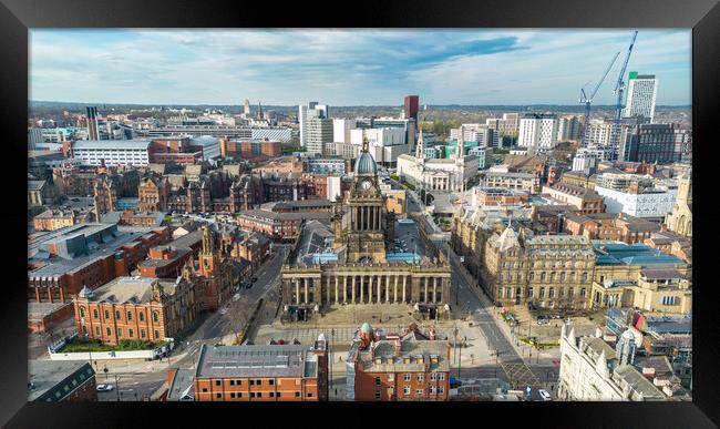 Leeds Town Hall  Framed Print by Apollo Aerial Photography