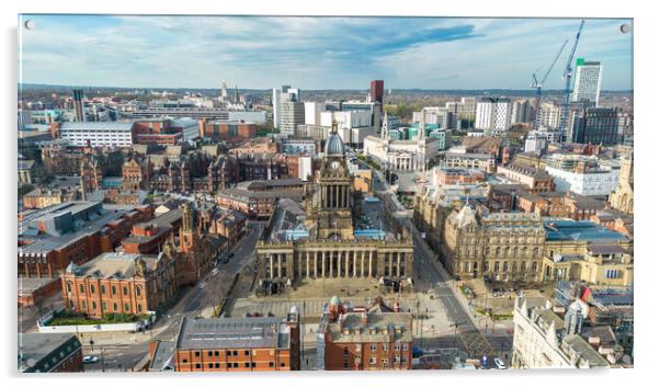 Leeds Town Hall  Acrylic by Apollo Aerial Photography
