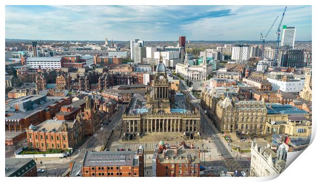 Leeds Town Hall  Print by Apollo Aerial Photography