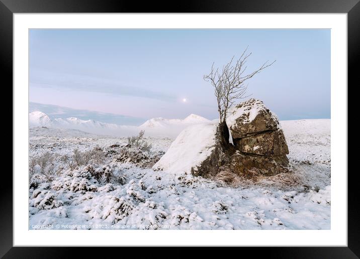 Winter Morning on Rannoch Moor Framed Mounted Print by Peter Paterson