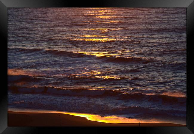 Sunrise on Ocean Waves Framed Print by Jeremy Hayden