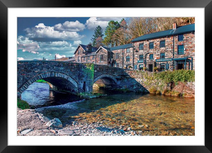 Beddgelert Stone Bridge - Snowdonia Wales  Framed Mounted Print by Darren Wilkes