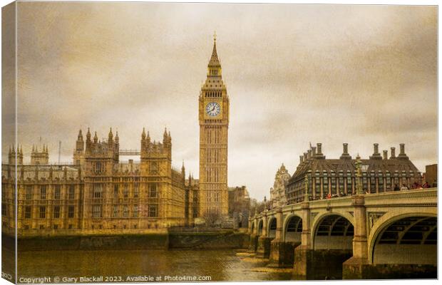 Big Ben and the Houses of Parliament Canvas Print by Gary Blackall