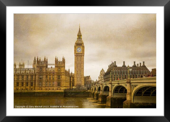 Big Ben and the Houses of Parliament Framed Mounted Print by Gary Blackall