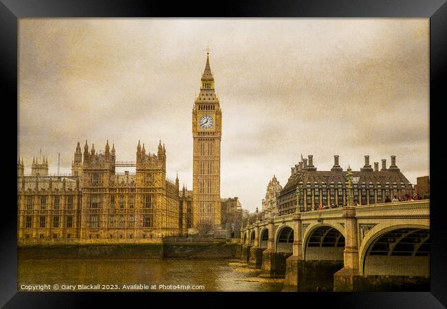 Big Ben and the Houses of Parliament Framed Print by Gary Blackall