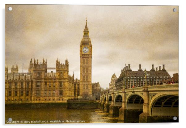 Big Ben and the Houses of Parliament Acrylic by Gary Blackall