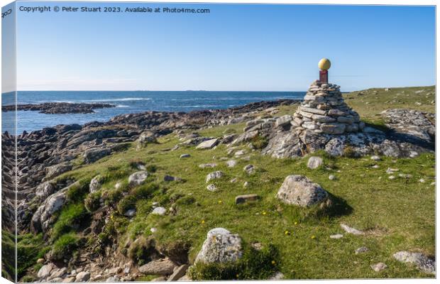 North Uist is a haven for birdwatchers and there is an RSPB rese Canvas Print by Peter Stuart