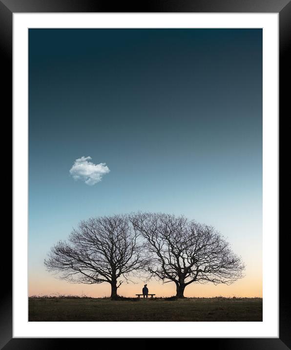 Hugging Trees Framed Mounted Print by Mark Jones