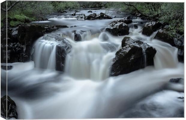 Outdoor waterfall Scaur water Canvas Print by christian maltby