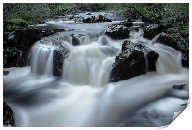 Outdoor waterfall Scaur water Print by christian maltby