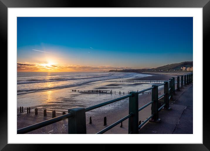 Tranquil Sandsend Sunrise Framed Mounted Print by Steve Smith
