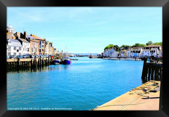 Weymouth Quays, Dorset. Framed Print by john hill