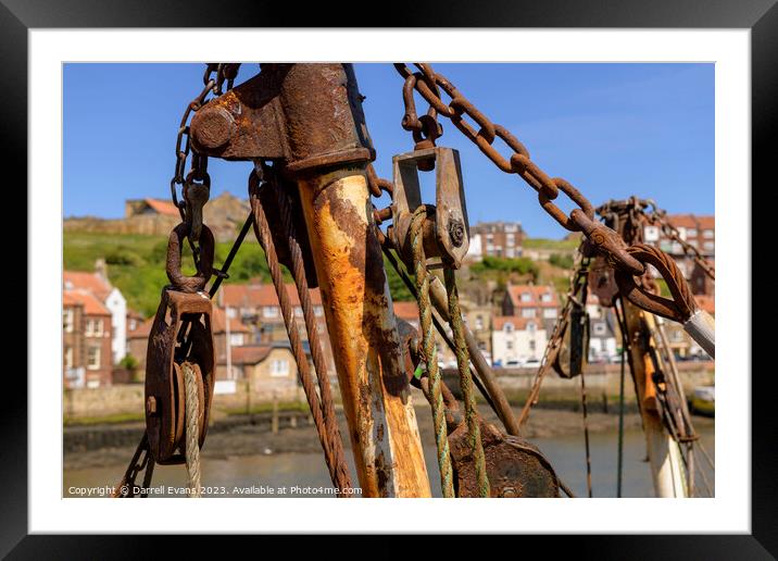 Rusty Rigging Framed Mounted Print by Darrell Evans