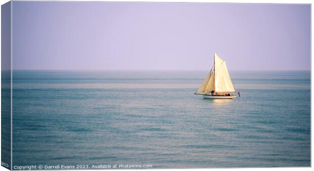 Calm Sailing Canvas Print by Darrell Evans