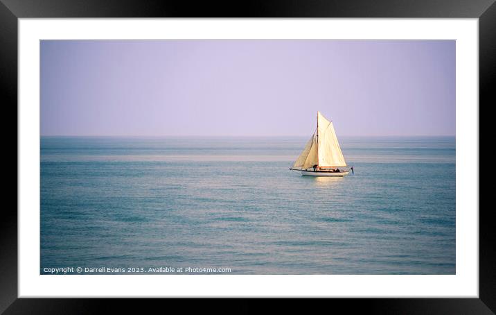 Calm Sailing Framed Mounted Print by Darrell Evans