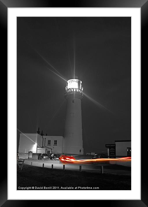 Flamborough Lighthouse Framed Mounted Print by David Borrill
