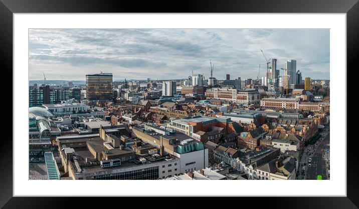 Leeds City Skyline Framed Mounted Print by Apollo Aerial Photography