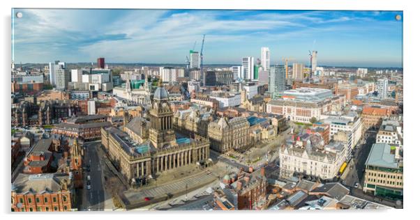 Leeds City Centre Acrylic by Apollo Aerial Photography
