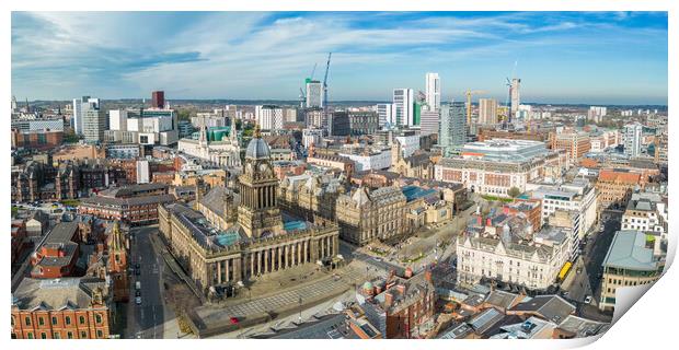 Leeds City Centre Print by Apollo Aerial Photography