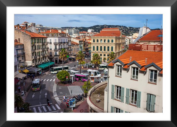 Cannes City Center in France Framed Mounted Print by Artur Bogacki