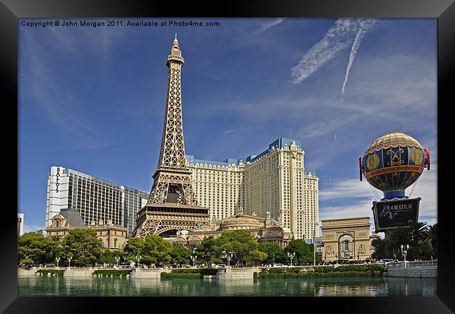 The Eiffel Tower, Las Vegas. Framed Print by John Morgan