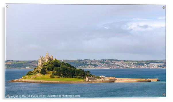 St Michael's Mount Island Acrylic by Darrell Evans