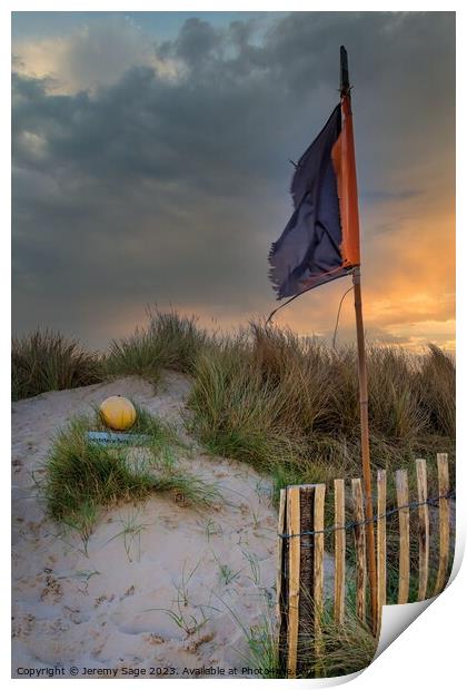 Magical Sunset at Greatstone Beach Print by Jeremy Sage