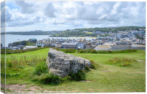 Hill Above St Ives  Canvas Print by Darrell Evans