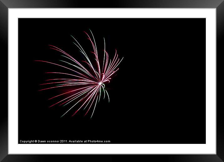 Firework Framed Mounted Print by Dawn O'Connor